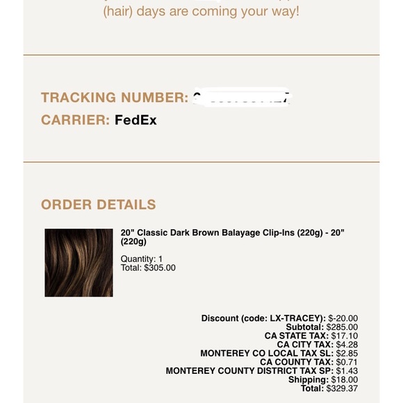 NEW Luxy 20" Hair Extensions Classic Dark Brown Balayage- 220g - Picture 8 of 11